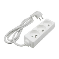 Przedłużacz Sieciowy Wtyk - 3x Gniazdo z Uziemieniem Listwa Zasilająca 1,5m 3x1mm 13A Biały