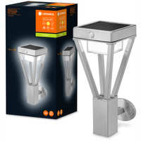 Lampa Ogrodowa Zewnętrzna Kinkiet Elewacyjny LED  6W 550lm 3000K IP44 Srebrny Z Czujnikiem Ruchu i Zmierzchu Endura Ledvance