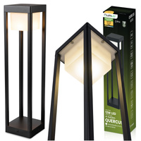 Lampa Ogrodowa Słupek Zewnętrzny Stojący LED 12W 3000K 60cm Czarny QUERCUS LUMILED