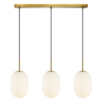 Lampa Wisząca Sufitowa ALIAS Złota 3xE14 Milagro