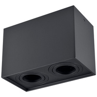 Oprawa sufitowa natynkowa Hadar Q2 2xGU10 ruchoma prostokąt czarna