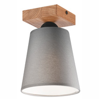 Lampa Sufitowa LULA E27 Szara Dębowa LM-1.200 Lamkur
