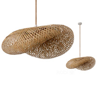 Lampa Wisząca Dekoracyjna Zwis Bambusowa E27 Brugia Kobi