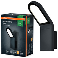 Kinkiet Ogrodowy Lampa Elewacyjna Zewnętrzna LED 12W 740lm 3000K Ciepła Szary IP44 Endura Osram