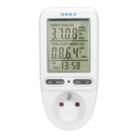 Watomierz z Wyświetlaczem LCD Miernik Licznik Zużycia Prądu Energii do Gniazdka ORNO
