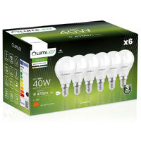 Zestaw 6x Żarówka LED E14 P45 5W = 40W 470lm 4000K Neutralna 180° LUMILED