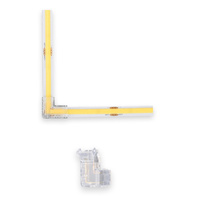 Łącznik L do Taśm Pasków LED Tramo COB Klik Przezroczysty 8mm Kobi