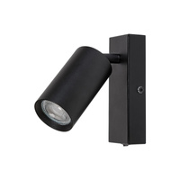 Kinkiet Ścienny Lampa Punktowa Spot Reflektor Tuba GU10 Czarny Minimalistyczny Solo Rabalux