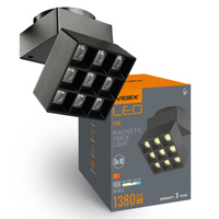 Lampa LED do Szyny Magnetycznej 16W 1380lm 4000K Neutralny CRI90 36° Czarna VIDEX