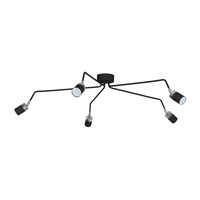 Lampa sufitowa JOKER czarna 5x GU10 MILAGRO Metal pająk loft