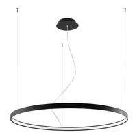 Lampa Sufitowa LED Wisząca RIO 70W 3000K Żyrandol Okrągła 110cm Czarna SOLLUX