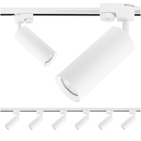 Zestaw Szyna Oświetleniowa Szynoprzewód 2m + 6x Reflektor Szynowy RITI GU10 Biały LUMILED