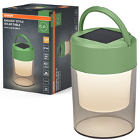 Lampa Solarna LED Ogrodowa Stojąca Latarenka 0.42W 20lm 3000K Ciepła Ściemnialna Zielony IP44 Endura Osram