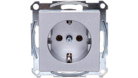 Merten System M Gniazdo pojedyncze Schuko 16A IP20 aluminium MTN2401-0460