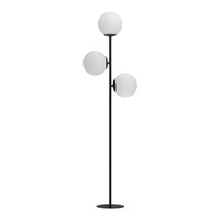 Lampa Podłogowa Stojąca CELESTE Szklany Klosz Czarno-Biała Nowoczesna 3xE27 5461 TK Lighting