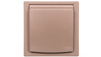 ASFORA Gniazdo SCHUKO IP44 z ramką (1-krotne) brąz EPH3100369