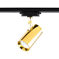 Reflektor Szynowy GU10 ZŁOTY do Szynoprzewodów Jednofazowych Regulowana Oprawa na Szynę Walec SPOT Lampa