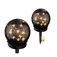 Lampa Solarna Ogrodowa LED Wbijana Ozdobna Kula 3000K IP44 10cm