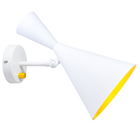 Kinkiet Lampa Ścienna Reflektor do LED E27 MODERN W306-C Biało-Złoty - GOLDLUX (Polux)