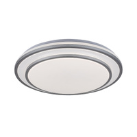Plafon LED Lampa Sufitowa Oprawa Ścienna Natynkowa 40W CCT Ściemnialna Pilot Timer Srebrny Minimalistyczny Lupita Rabalux