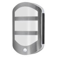 Lampa Ogrodowa Zewnętrzna Kinkiet Elewacyjny LED  12.5W 650lm 3000K IP44 Srebrny Z Czujnikiem Ruchu i Zmierzchu Endura Ledvance