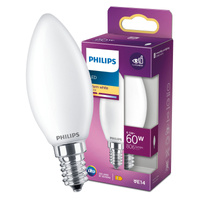 Żarówka LED Świeczka E14 B35 6.5W = 60W 806lm 2700K Ciepła Filament Mleczna PHILIPS