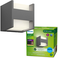 Lampa Ogrodowa LED Kinkiet Elewacyjny ARBOUR 3,8W 2700K Ciepła IP44 Góra-Dół Antracyt PHILIPS