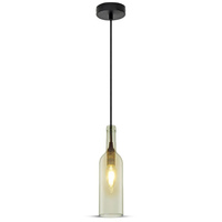 Lampa Wisząca Oprawa E14 Szklany klosz przezroczysty Butelka VT-7558 V-TAC