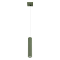 Lampa Wisząca Sufitowa Zwis Tuba Spot 1x GU10 Oliwkowa Karbon Deep Space SL.1611 Sollux