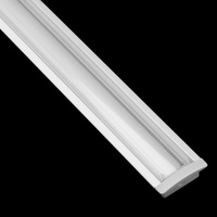 Profil Aluminiowy do LED KM39 Srebrny Wpuszczany 2m z Przeźroczystym Kloszem i Zaślepkami