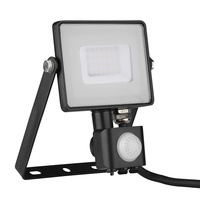 Naświetlacz LED 30W 2400lm 3000K IP65 Czarny z czujnikiem ruchu i funkcją CUT-OFF Samsung Chip VT-30-S-B V-TAC