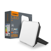 Naświetlacz LED 50W 4750lm 5000K Zimna Czarny z Mleczną Przesłoną Videx