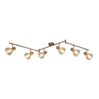 Lampa Sufitowa Punktowa Reflektor Spot 6x E14 Złoty Nowoczesny Holly 5553 Rabalux