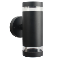 Kinkiet Ścienny Lampa Elewacyjna Zewnętrzna 12W GU10 Czarny IP54 Rino Sanico Goldlux