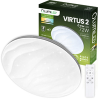 Plafon LED Lampa Sufitowa Natynkowa VIRTUS2 72W IP44 CCT Biały Okrągły 50cm + PILOT LUMILED