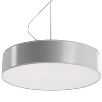Lampa Sufitowa Wisząca Plafon 3x E27 Okrągła Szara Minimalistyczna Arena Sollux