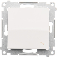 Włącznik Światła Pojedynczy Schodowy Wyłącznik Jednobiegunowy Biały DW6.01/11 KONTAKT SIMON