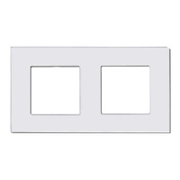 Ramka SZKLANA do gniazda biała podwójna