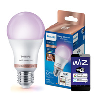 Żarówka LED E27 A60 8W = 60W 2200-6500K + RGB SMART WiFi Philips WiZ