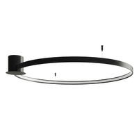 Lampa Sufitowa Natynkowa RIO LED 70W 4000K Plafon Okrągła 110cm Czarna SOLLUX