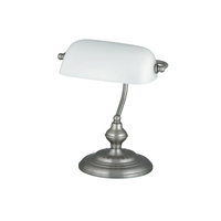 Lampa Stołowa Biurkowa Nocna Dekoracyjna Oprawa Oświetleniowa E27 Chrom Klasyczny Bank 4037 Rabalux