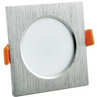 Oprawa podtynkowa kwadratowa VENUS LED srebrna 7W 570lm ciepła 3000K GOLDLUX (Polux)