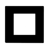 Ramka SZKLANA do gniazda czarna pojedyncza