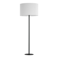 Lampa Podłogowa Stojąca WINSTON WHITE Abażur Biało-Czarna Minimalistyczna E27 5142 TK Lighting