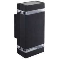 Oprawa Zewnętrzna Kinkiet Elewacyjny góra dół LED HANA Kwadrat 2x GU10 Czarny IP54