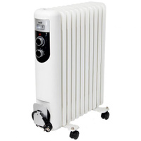 Grzejnik Olejowy 11 - Żeberkowy 3 poziomy MAX 2000W do 30m² Biały