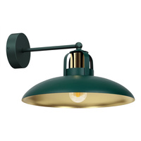 Lampa Ścienna Kinkiet FELIX Zielona Złota 1xE27 Milagro