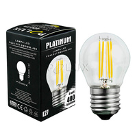Żarówka LED E27 P45 4W = 35W 400lm 3000K Ciepła 360° Filament GOLDLUX (Polux)