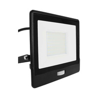 Naświetlacz LED 50W 4000lm 4000K IP65 Czarny z czujnikiem ruchu i funkcją CUT-OFF Samsung Chip VT-158S-1-B V-TAC