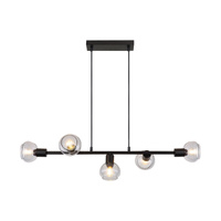 Lampa Wisząca Sufitowa 5x E14 Czarny Nowoczesny Sullivan Rabalux
